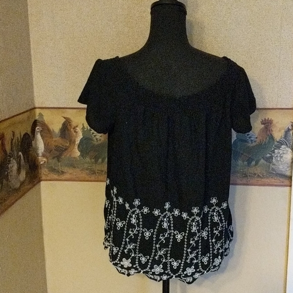 Old Navy Off-the-Shoulder Cutwork Top for Women Size XL - Picture 9 of 12